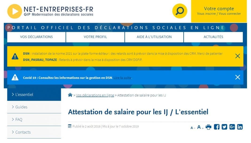 L'attestation De Salaire S6202 Complétée Par Votre Employeur