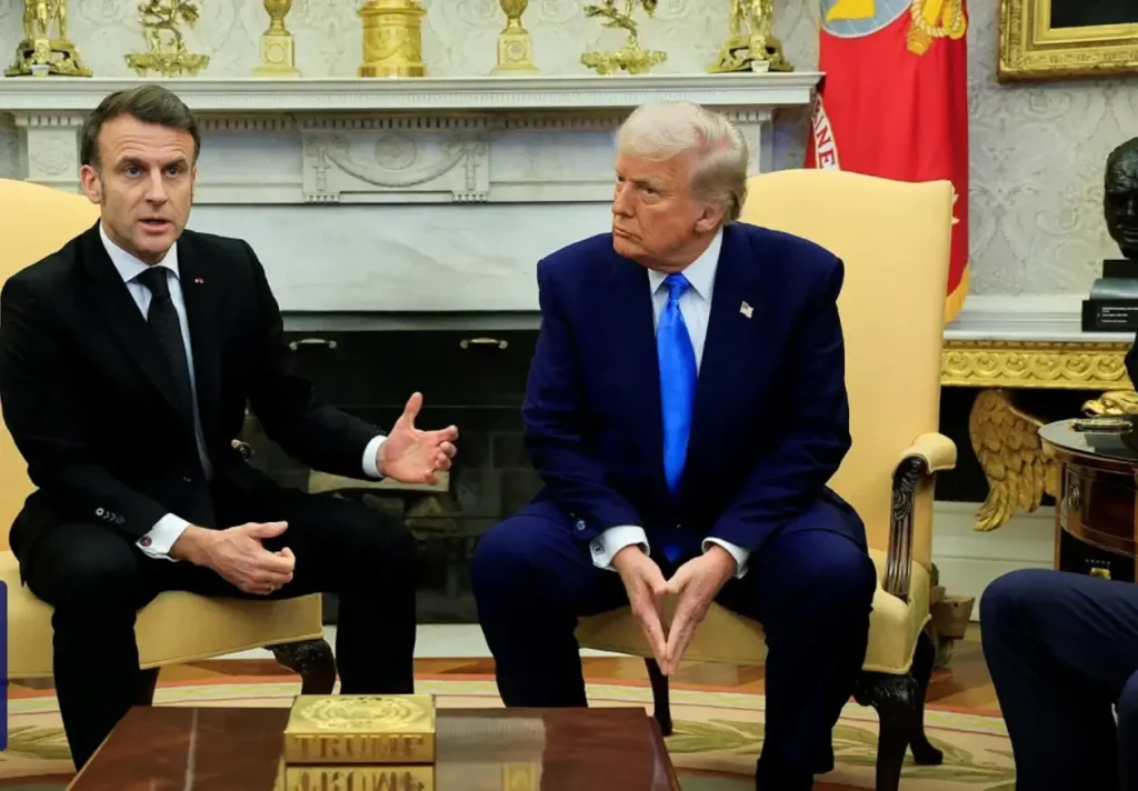 Rencontre entre le président Macron et le président Trump