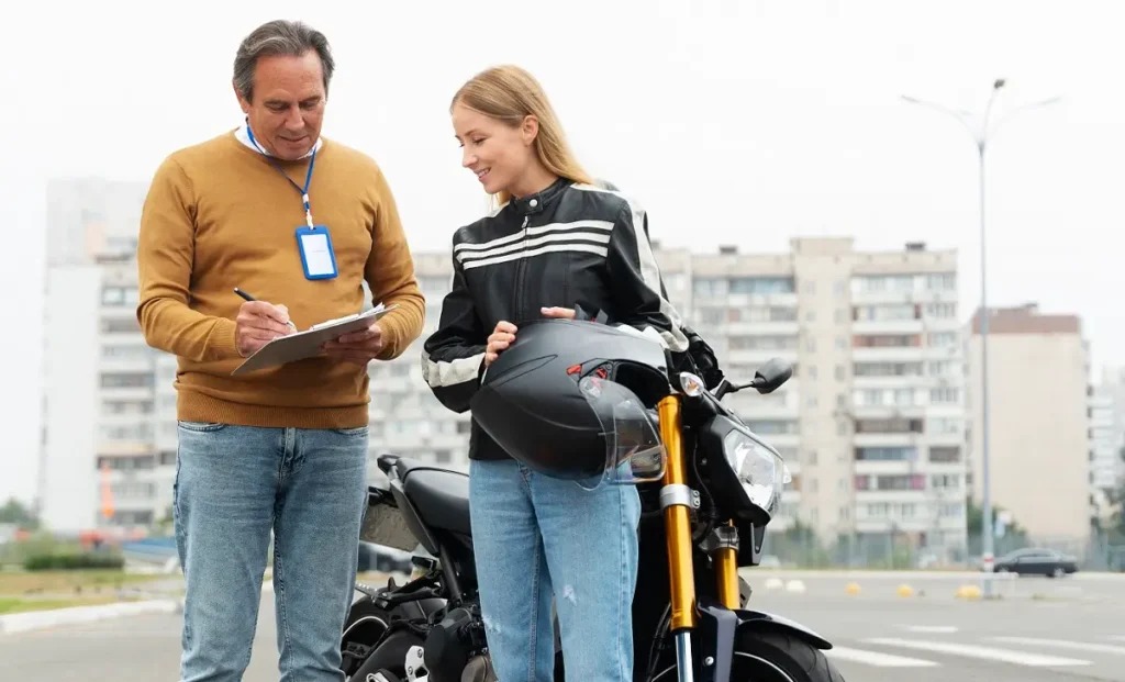 Cours de moto en auto-école